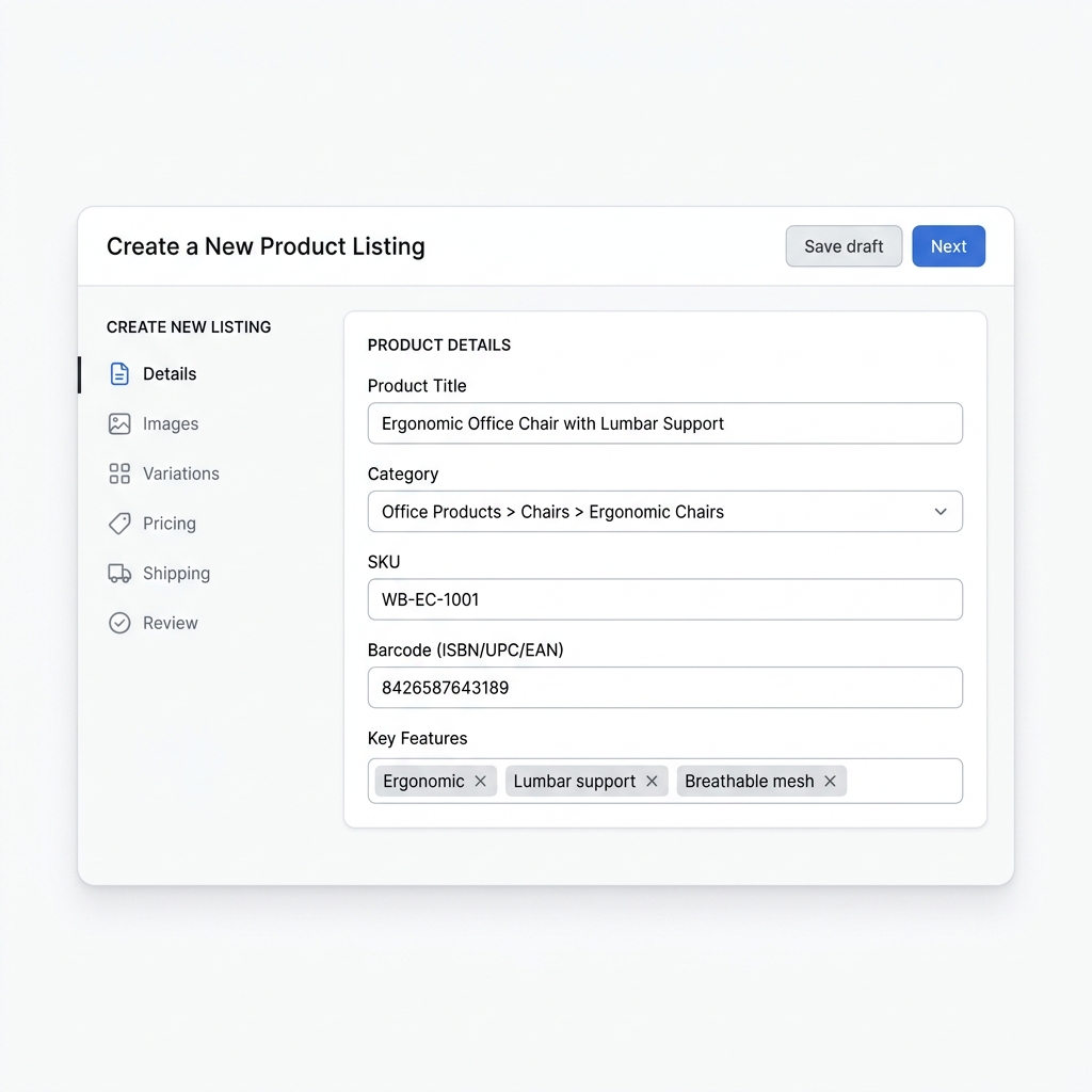 Product listing automation